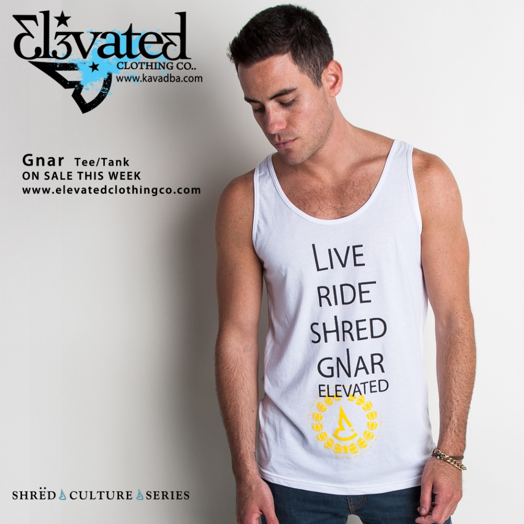 elevated clothing mens gnar bro tank white
