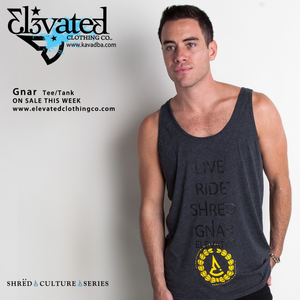 elevated clothing mens wakeboard snowboard surf bro tank live ride shred gnar