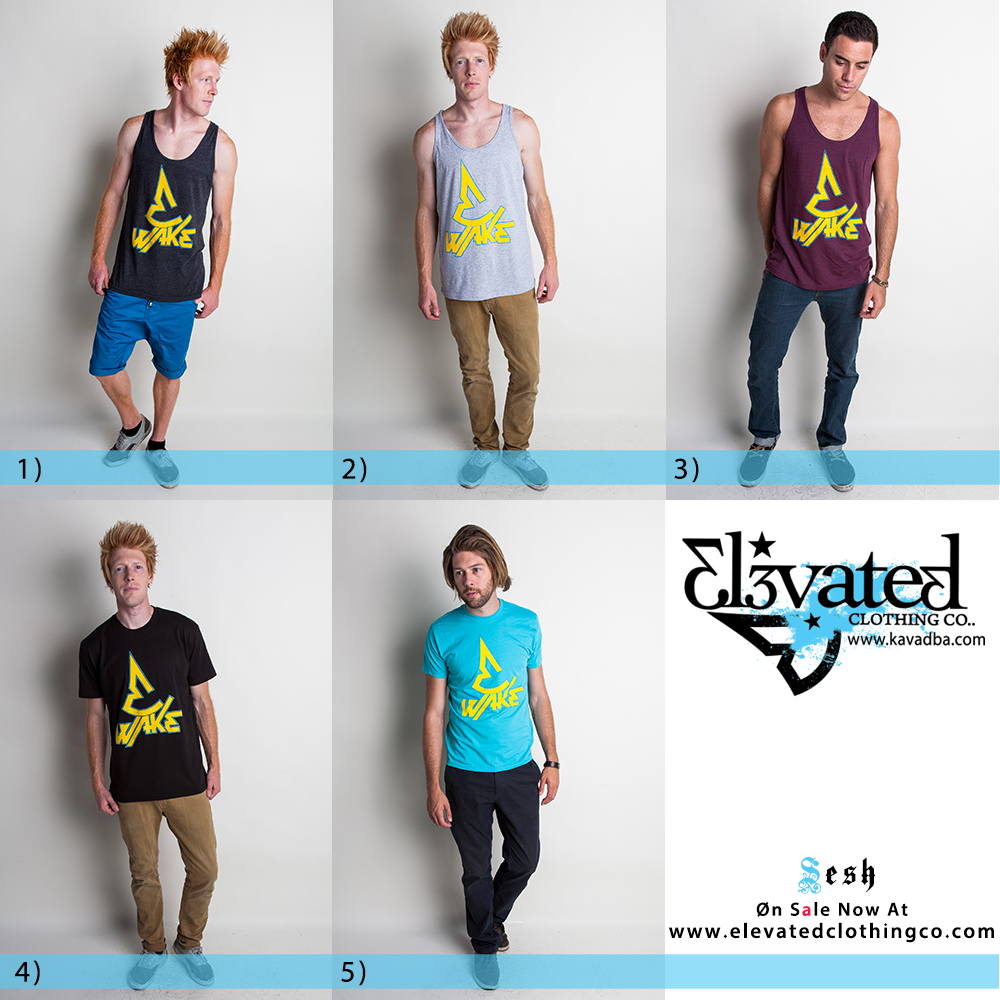 Elevated Wakeboard Clothing Sesh guys ride tee