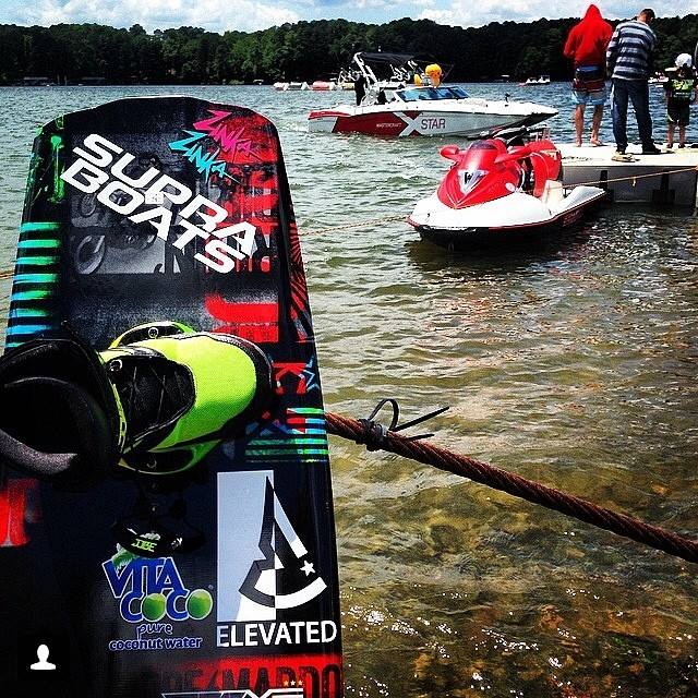 elevated wakeboard clothing sticker