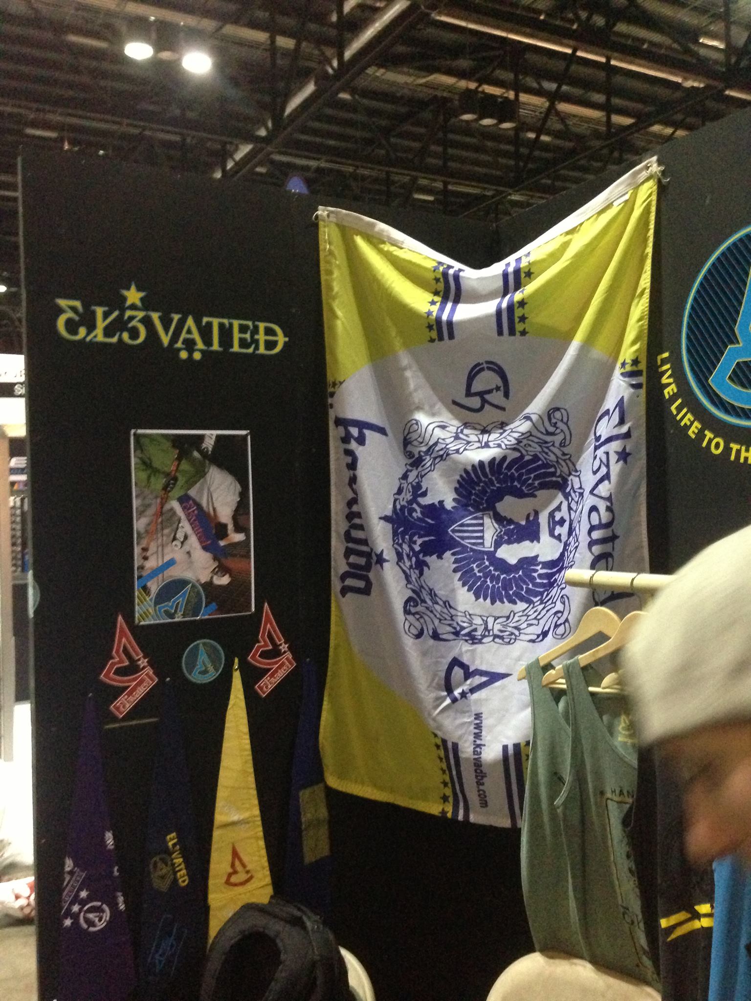 elevated clothing surf expo booth